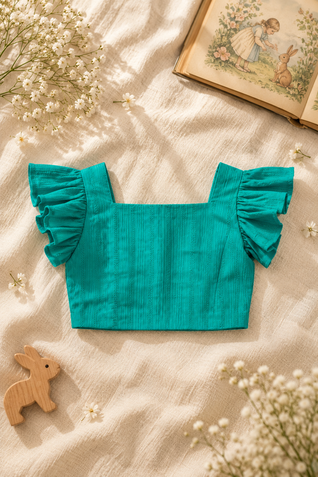 Teal Textured Top