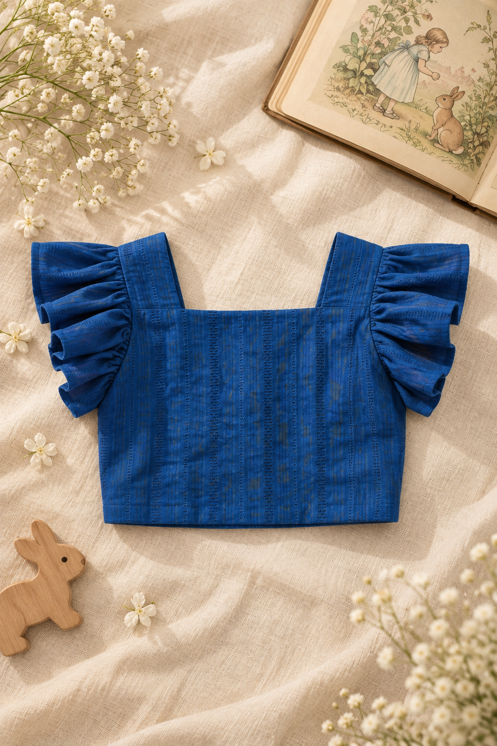 Dark Blue Textured Top