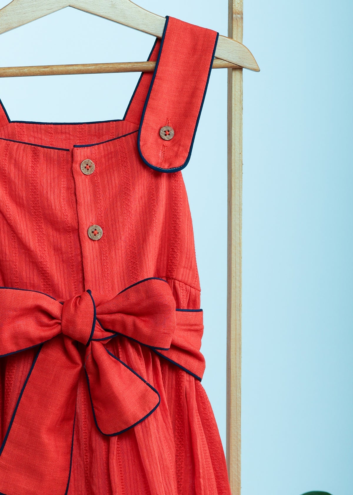 Orange Flare Cotton Dress