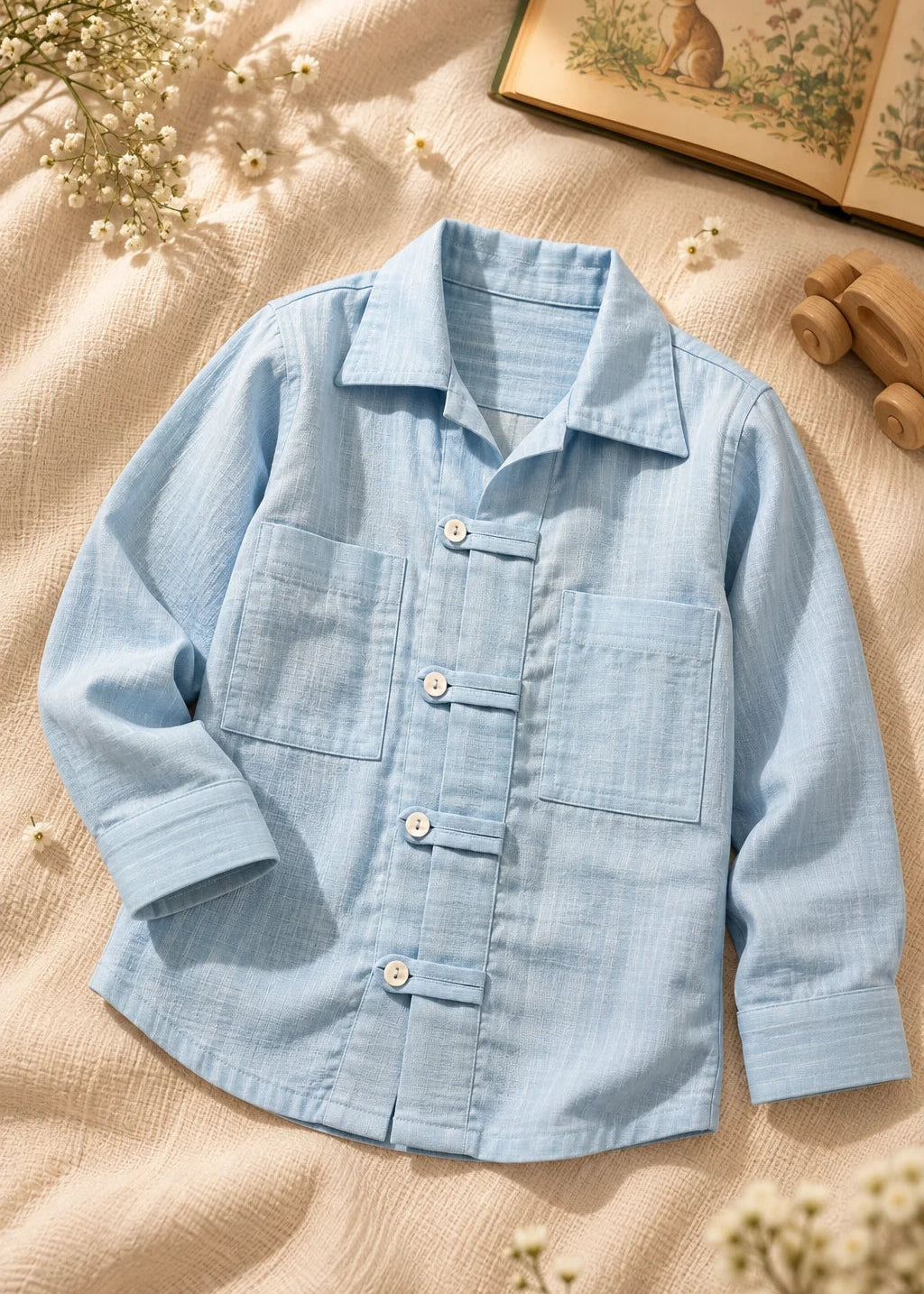 Light Blue Textured Shirt