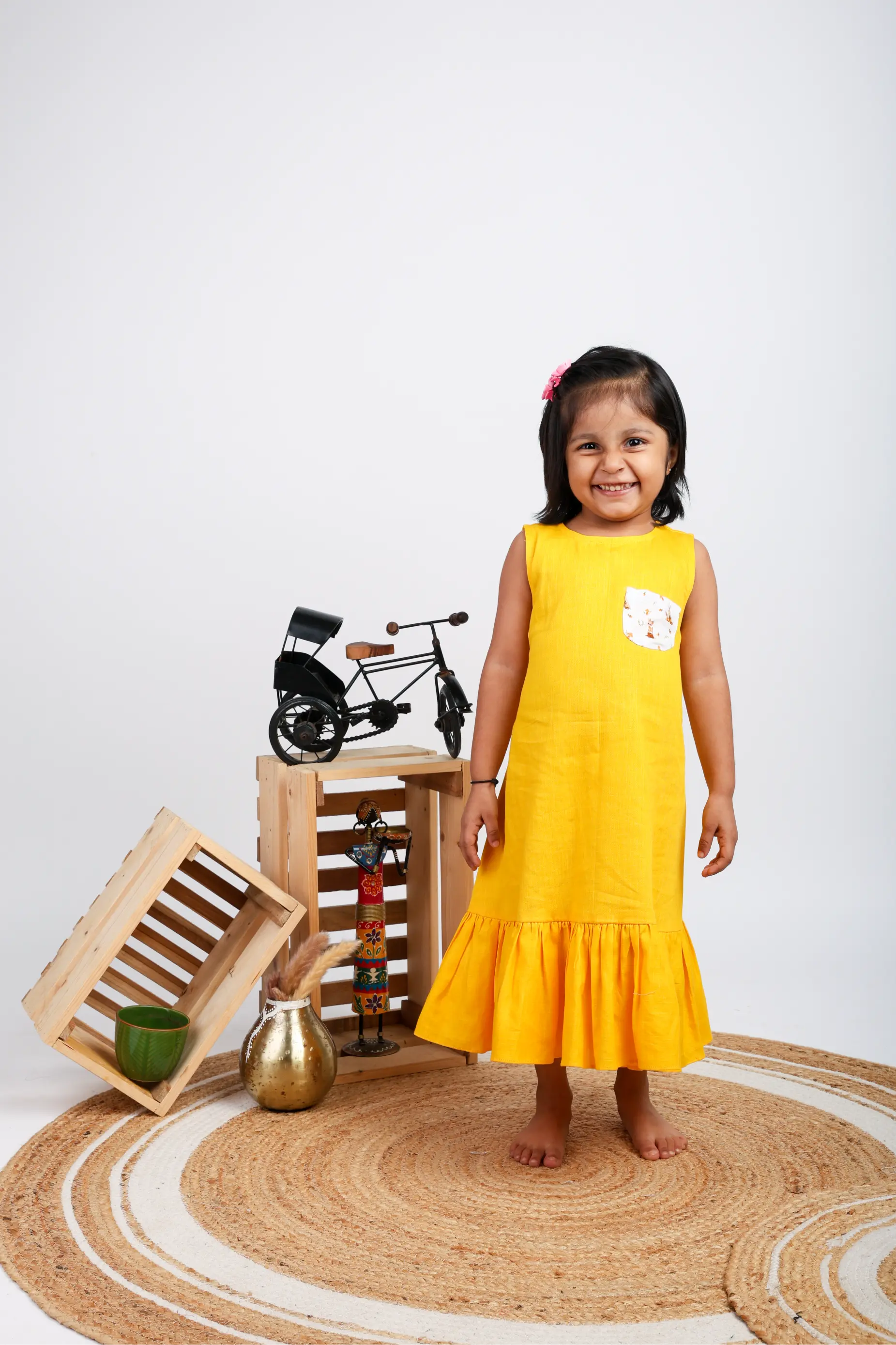 Honey Hop Printed Pocket Dress