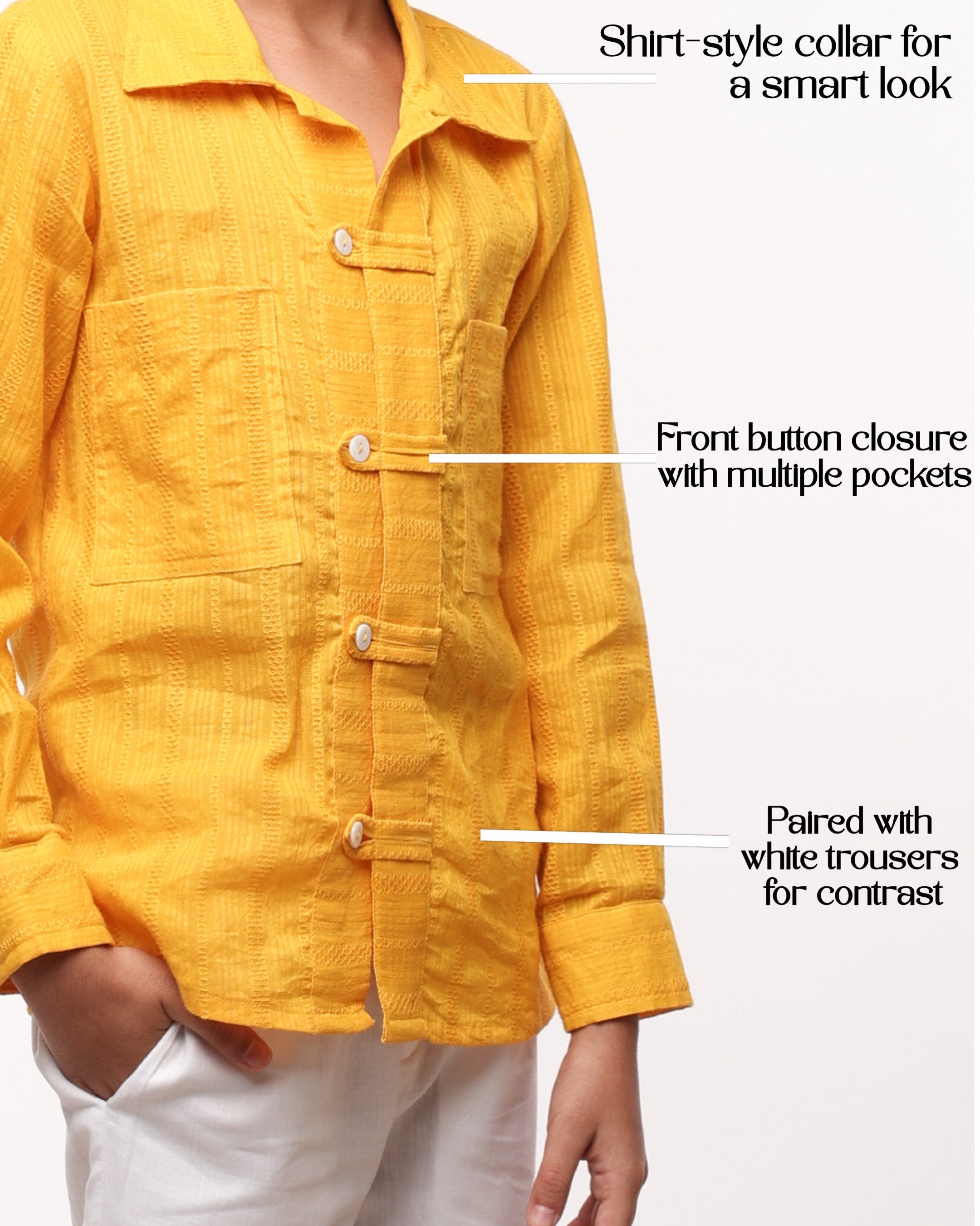 Warm Hug Textured Shirt Set