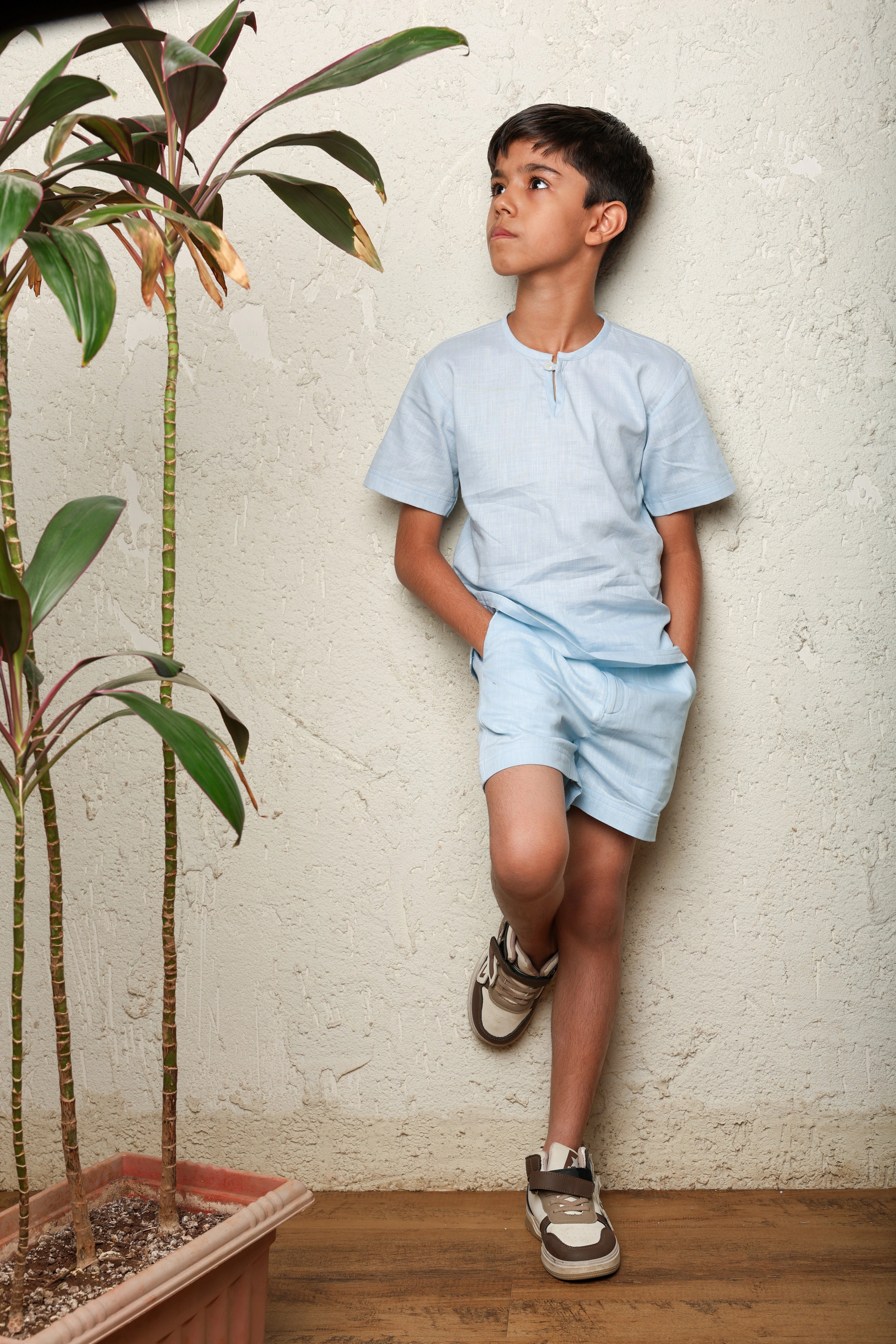 Light Blue Soft Cotton Co-ord Set