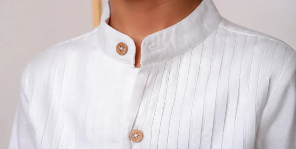 White Pintucks Shirt