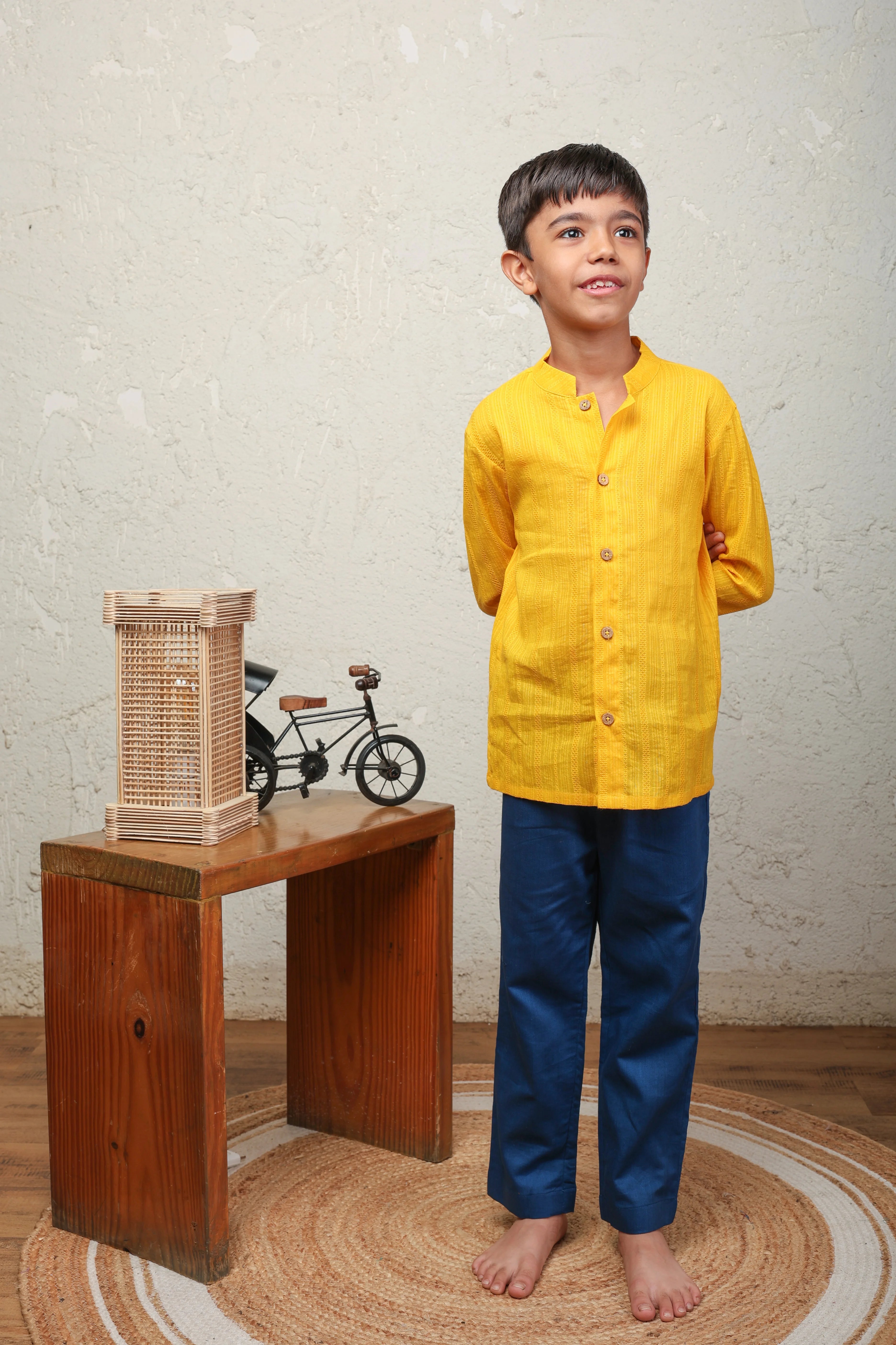 Yellow Textured Shirt