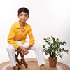 Yellow Designer Shirt Set