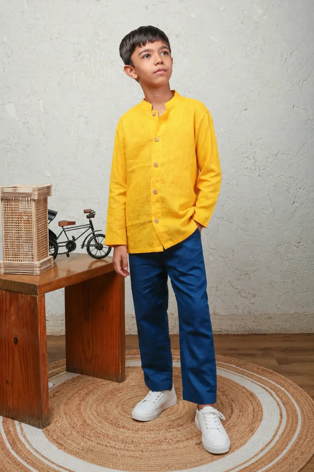 Yellow Textured Shirt
