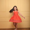 Orange Flare Cotton Dress
