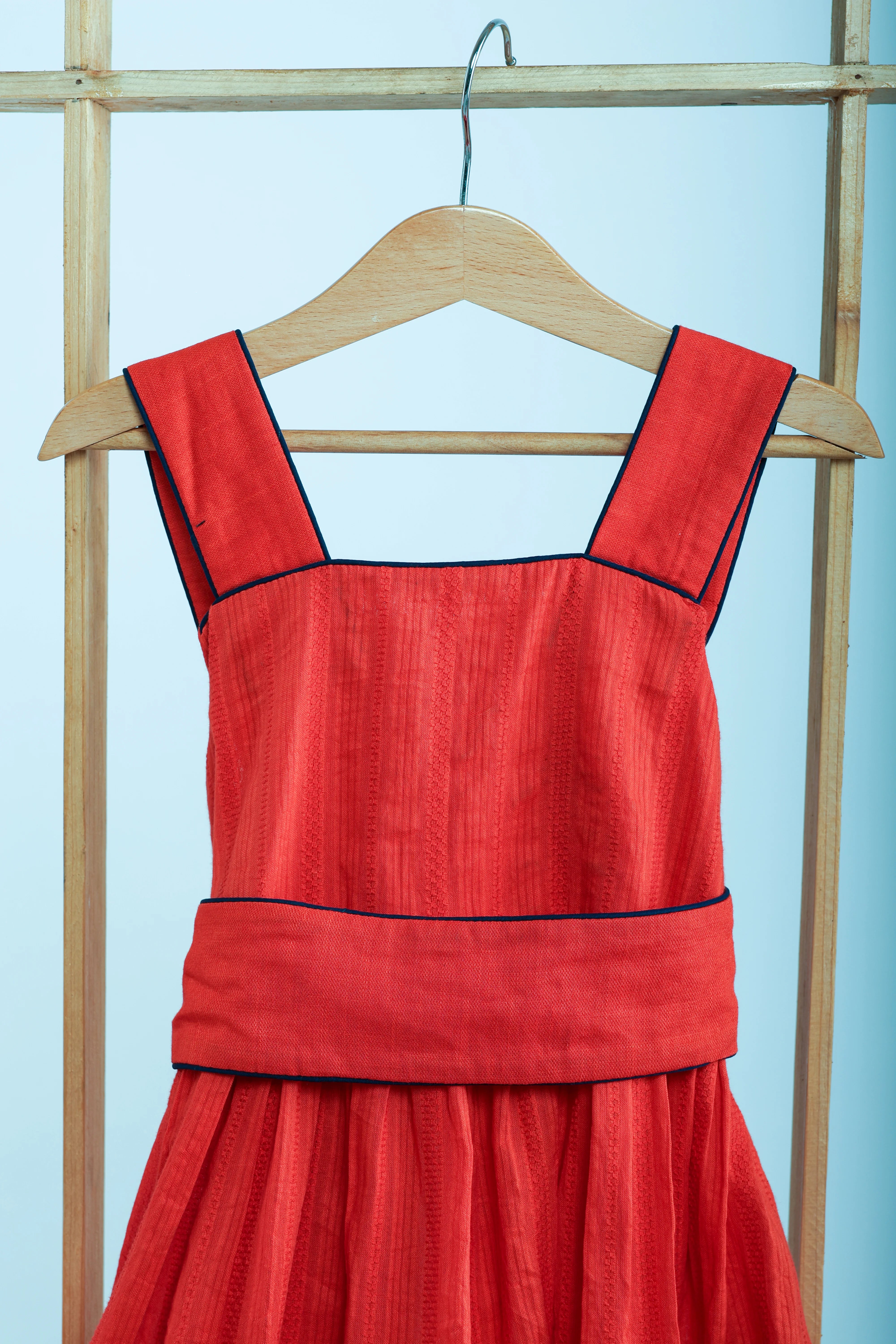 Orange Flare Cotton Dress
