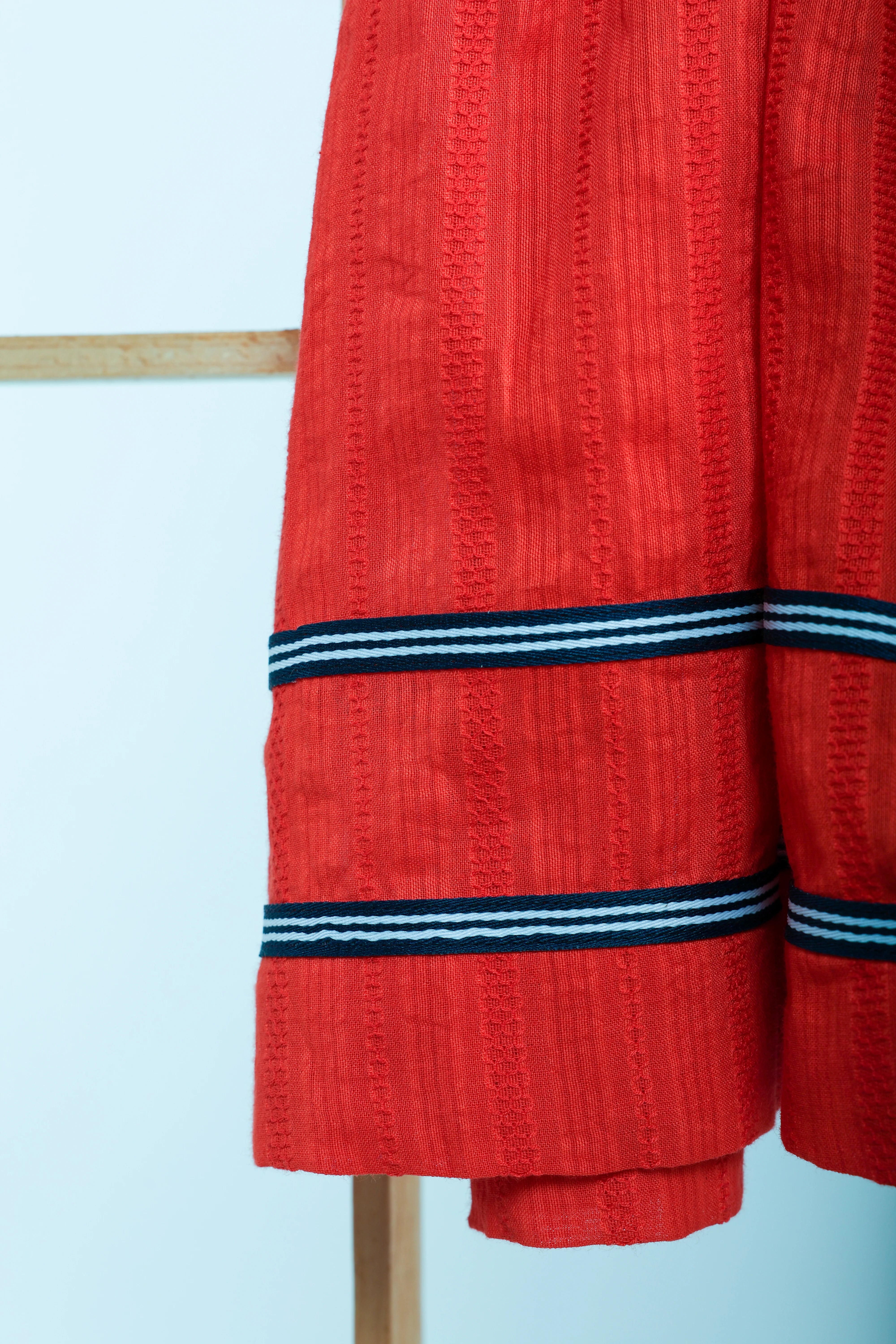 Orange Flare Cotton Dress