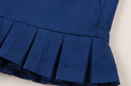 Dark Blue Textured Short