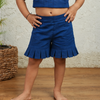 Dark Blue Textured Short