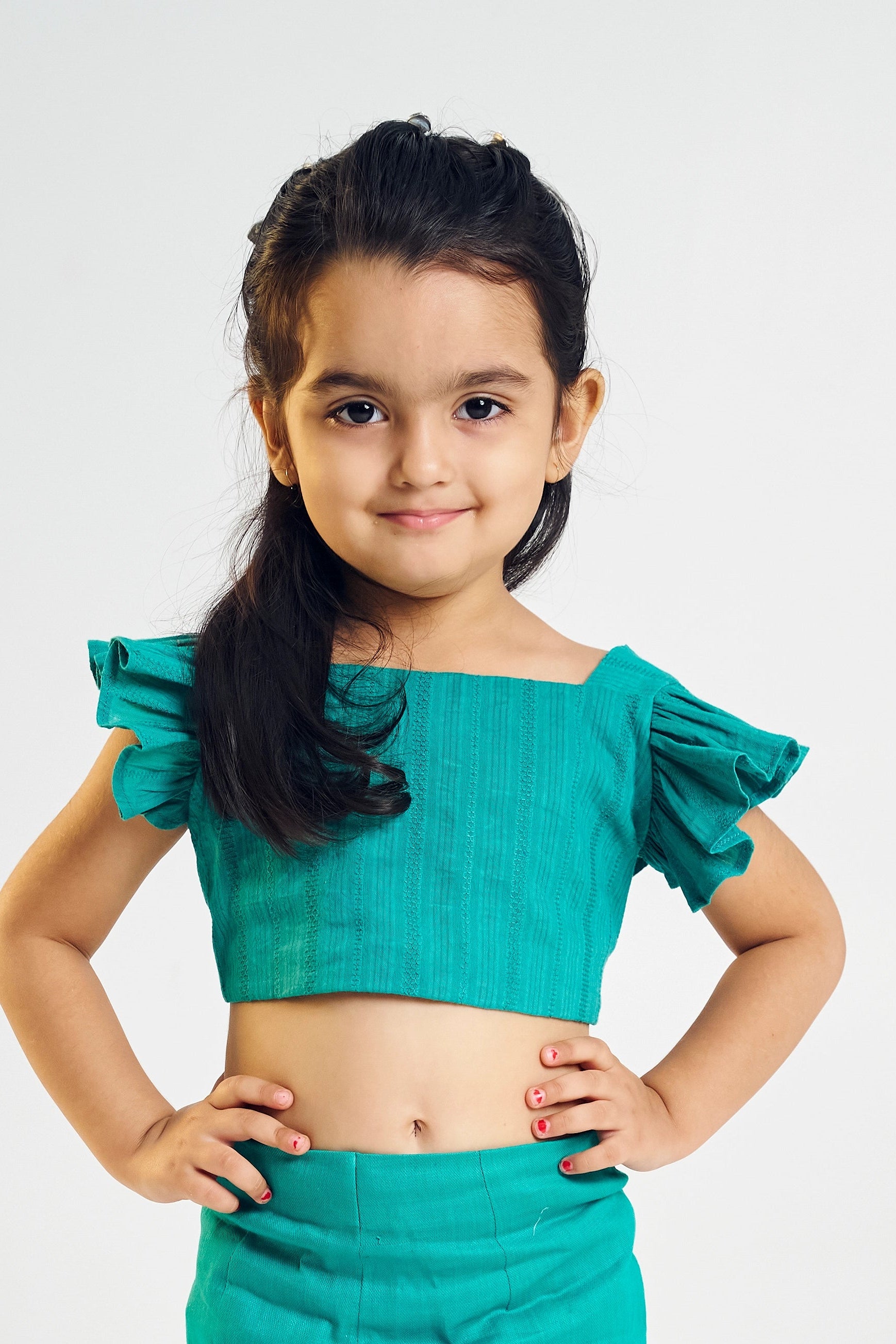 Green Textured Top
