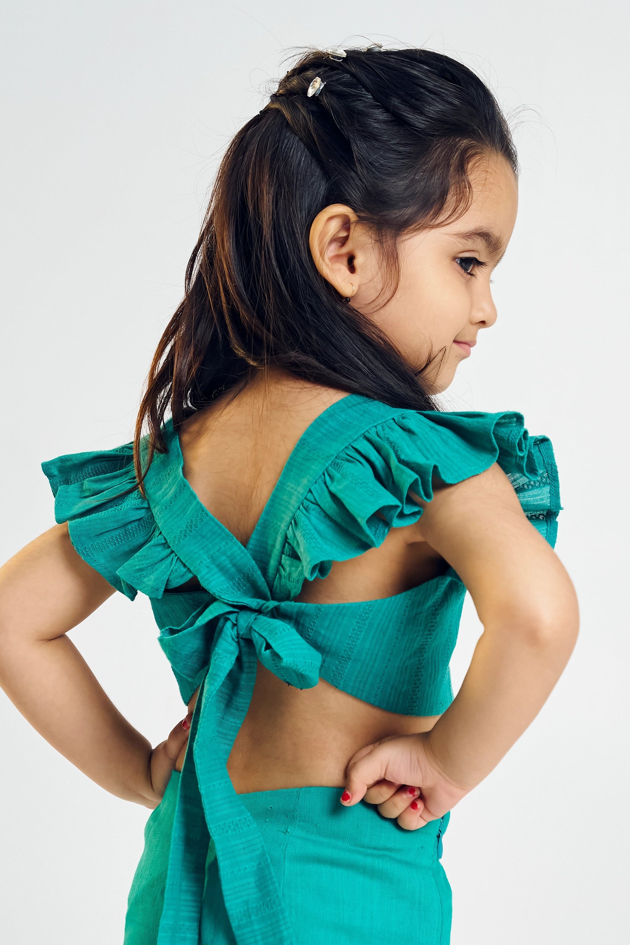 Green Textured Top