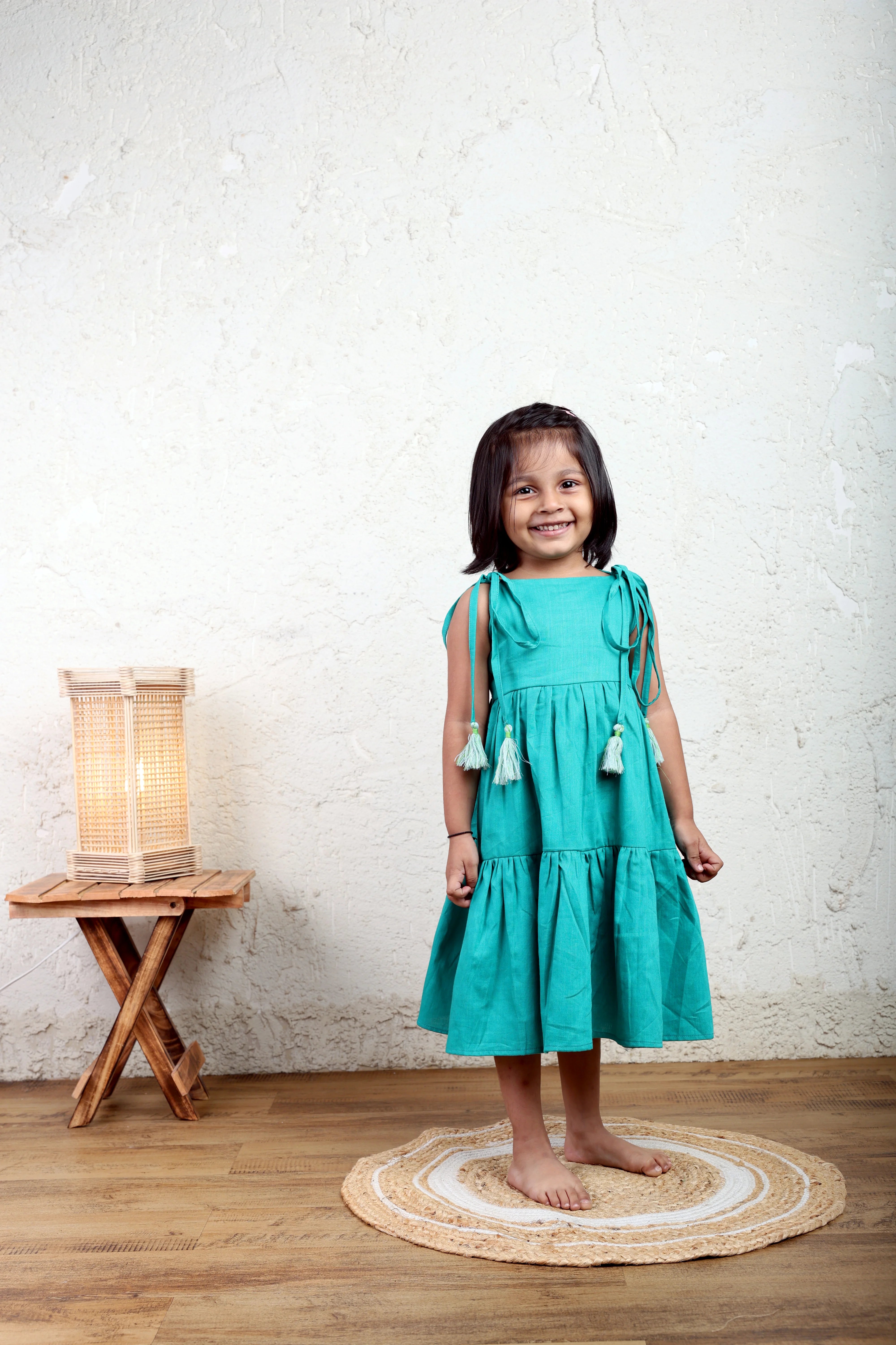 Green Cotton Twirl Dress