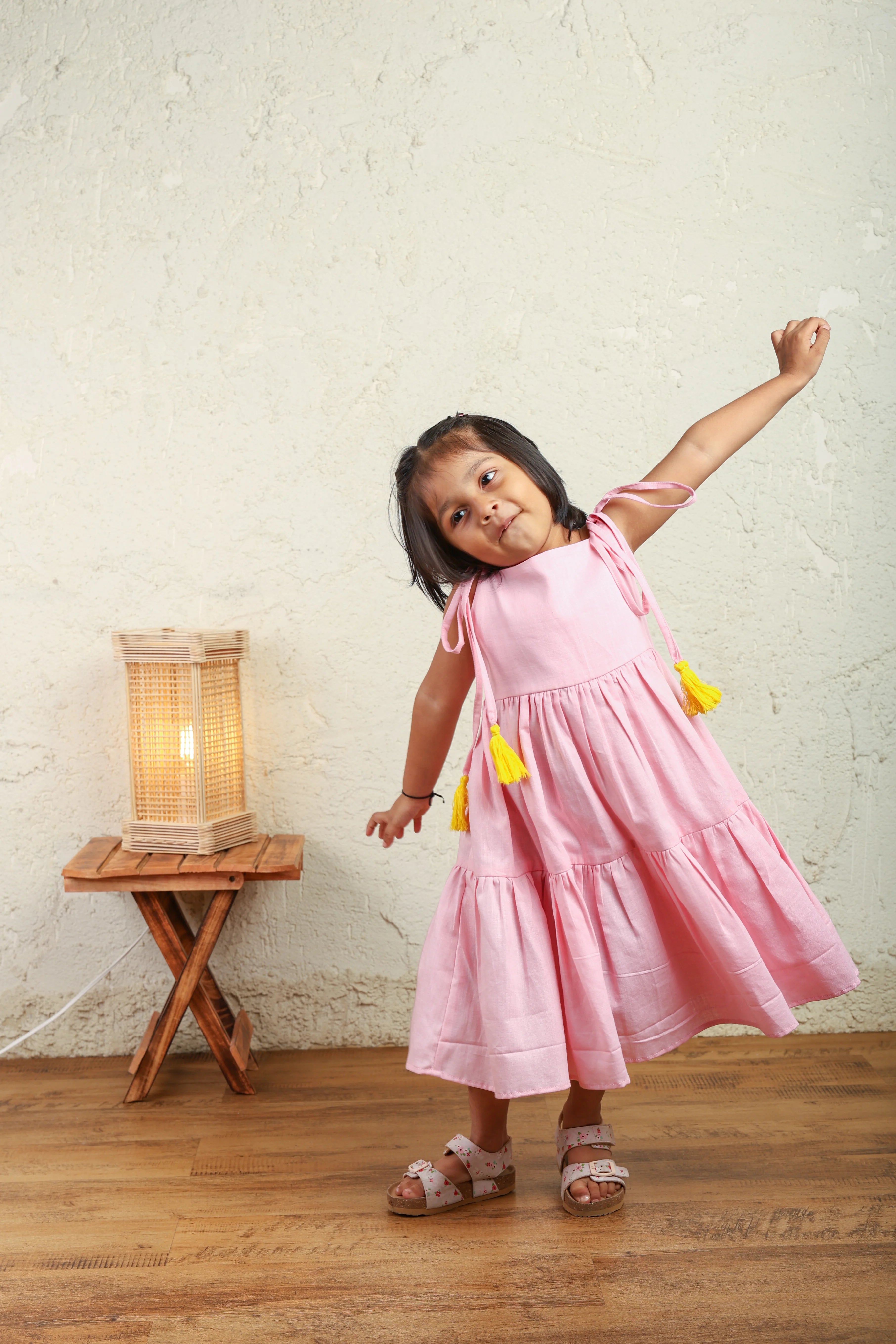 Pink Cotton Twirl Dress