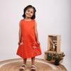 Orange Embroidered Dress