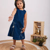 Dark Blue Embroidered Dress